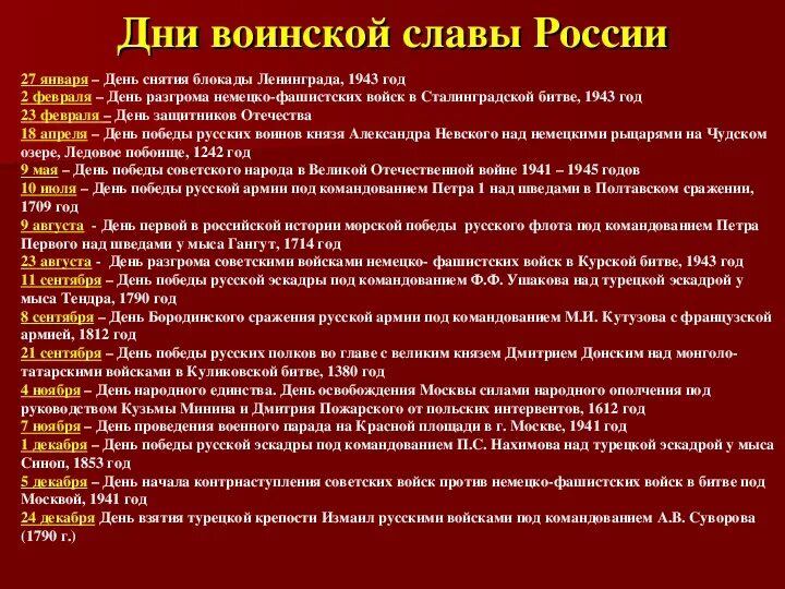 Дни военной славы в россии даты. Воинские даты славы памятные праздники россии дни. Дни воинской славы россии. Дни воинской славы россии даты. Основные даты воинской славы россии.