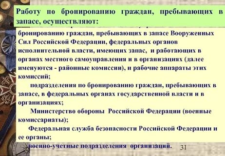 Профессии по которым бронируются граждане