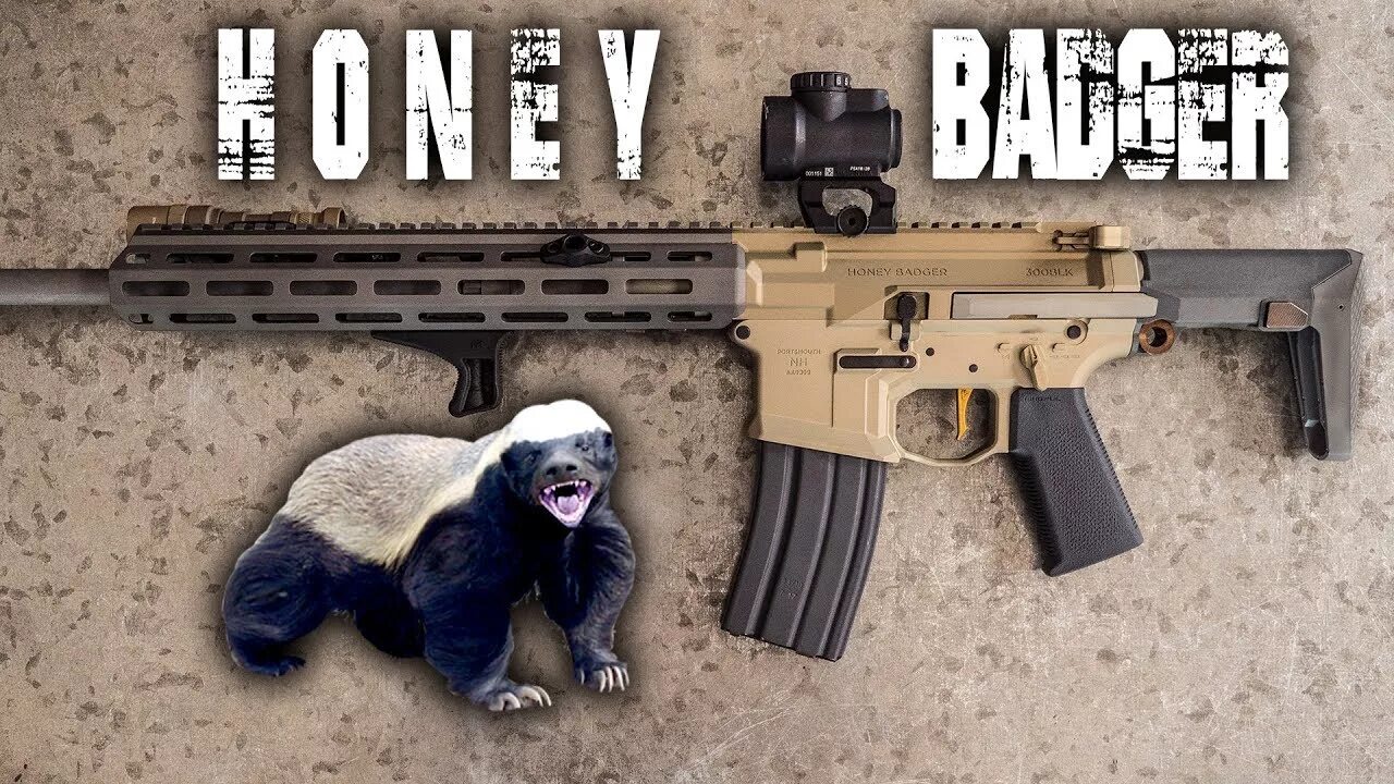 Honey Badger винтовка. Honey Badger 300 Blackout. Honey Badger 300aac. Honey Badger винтовка PUBG.