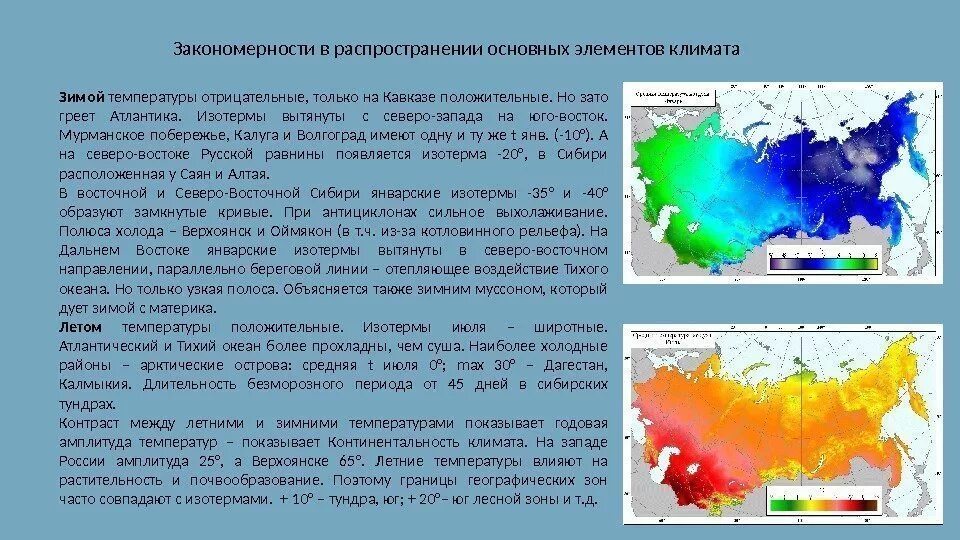 Температурная карта. Закономерности распределения основных элементов климата. Изменение температуры с высотой в горах. Изменения климата на территории рф. Карта среднегодовых температур россии.