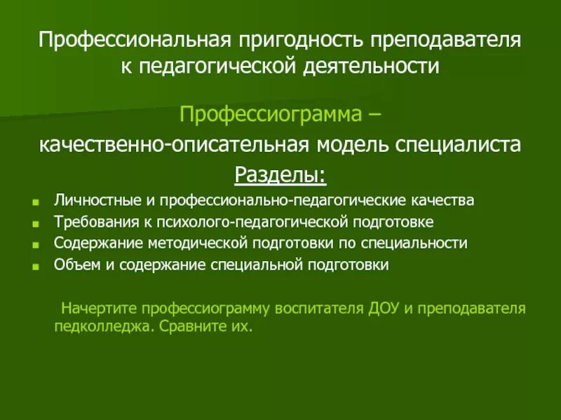 «Модель личности (профессиограмма) педагога». Профессиограмма учителя. Профессиограмма воспитателя ДОУ. Профессиограмма педагога таблица.