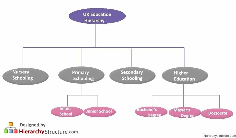 Hierarchy in Education. Hierarchical structure. Primary secondary School. Hierarchy structure.