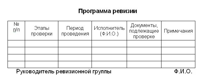 Помощь в ревизии. План и программа проведения ревизии. план проведения комплексной документальной ревизии. план проведения ревизии образец. программа ревизионной проверки.