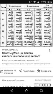Ответы склонение по падежам
