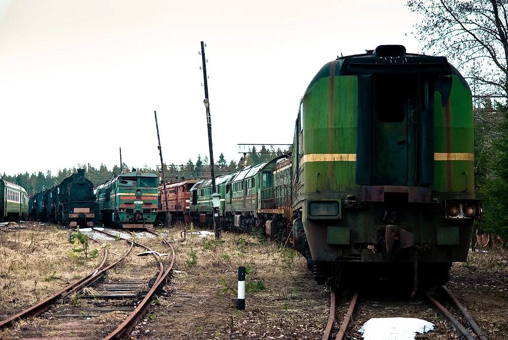 База железных дорог. База запаса РЖД В Зеленогорске. База запаса Зеленогорск Эр 2. База запаса локомотивов Кустаревка. Кладбище поездов Зеленогорск.