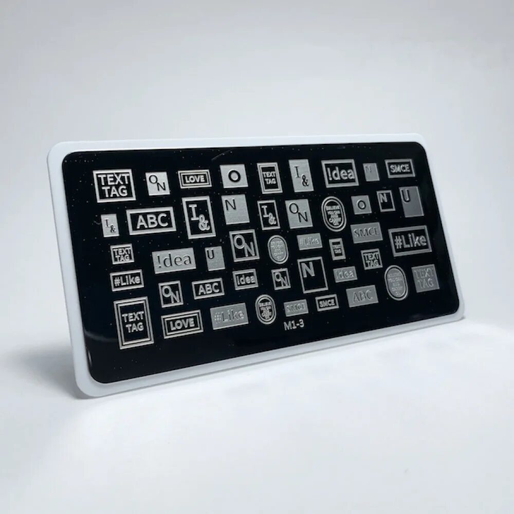 Text plate. Text plate