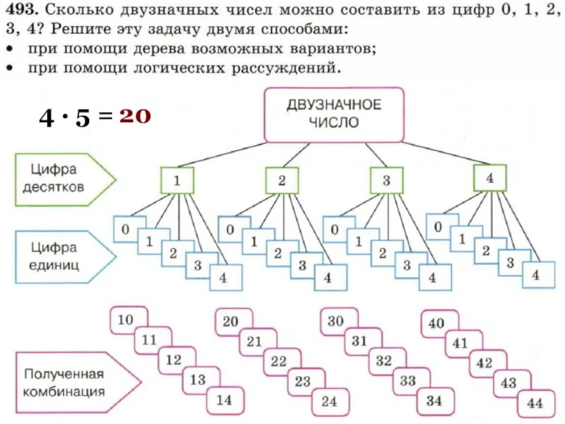 Составьте и запишите 5 двузначных чисел. Дерево возможных вариантов. Правило умножения для комбинаторных задач. Составление двузначных чисел из цифр. Сколько двузначных чисел можно составить из цифр 1.