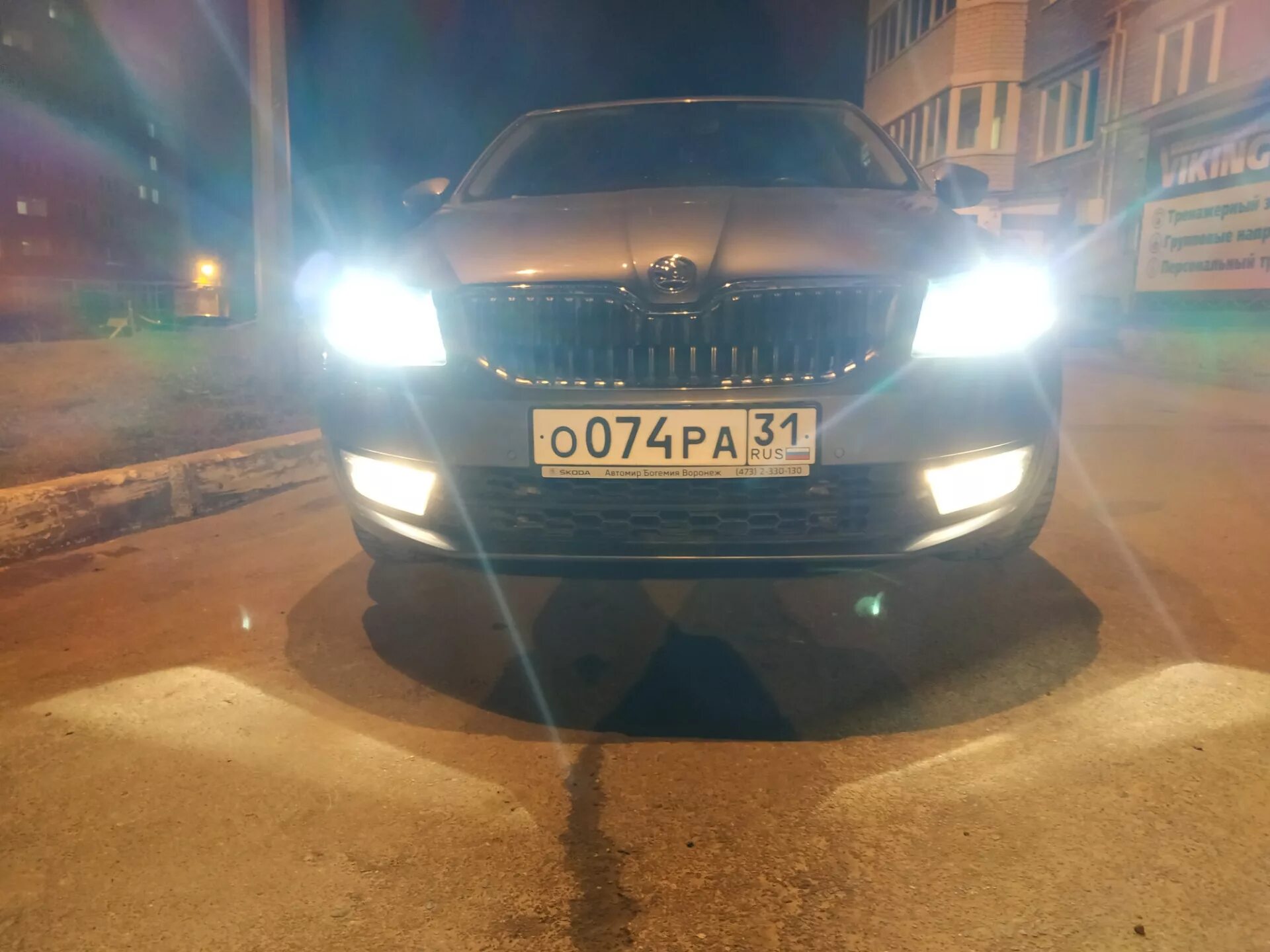 Какие лампы в противотуманках октавии. Какие лампы в противотуманках октавии