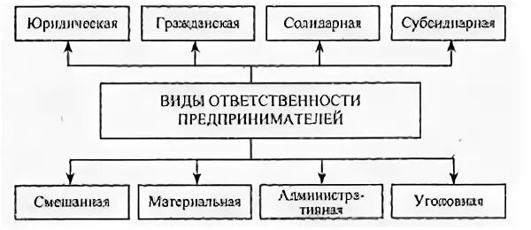 Виды ответственности в сфере предпринимательской деятельности
