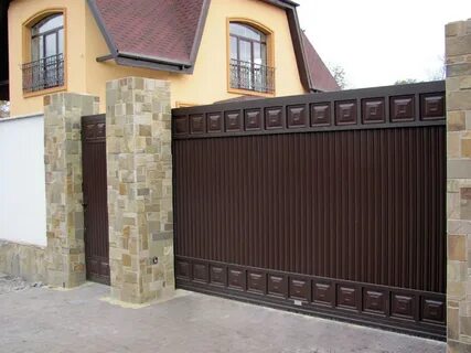 Откатные ворота для частного дома