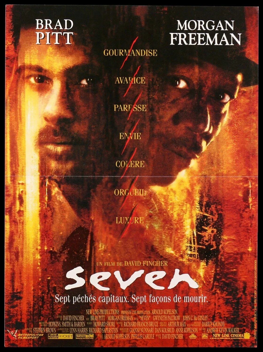 Posters 7. «Семь», Дэвид Финчер, 1995г.. Se7en 1995 Постер.