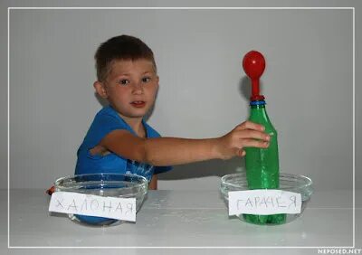 Эксперимент с бутылкой и шариком