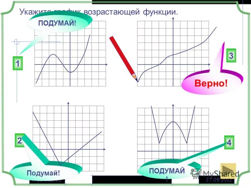 Типы возрастающих функций. Типы возрастающих функций
