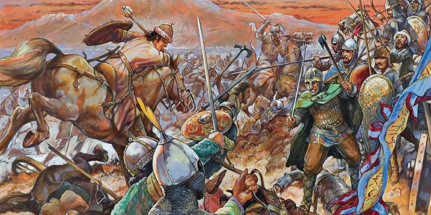 Русско византийские войны смутное время. Битва при Малазгирте. Битва при Манцикерте 1071. Дидгорская битва картины. Византийцы против сельджуков.
