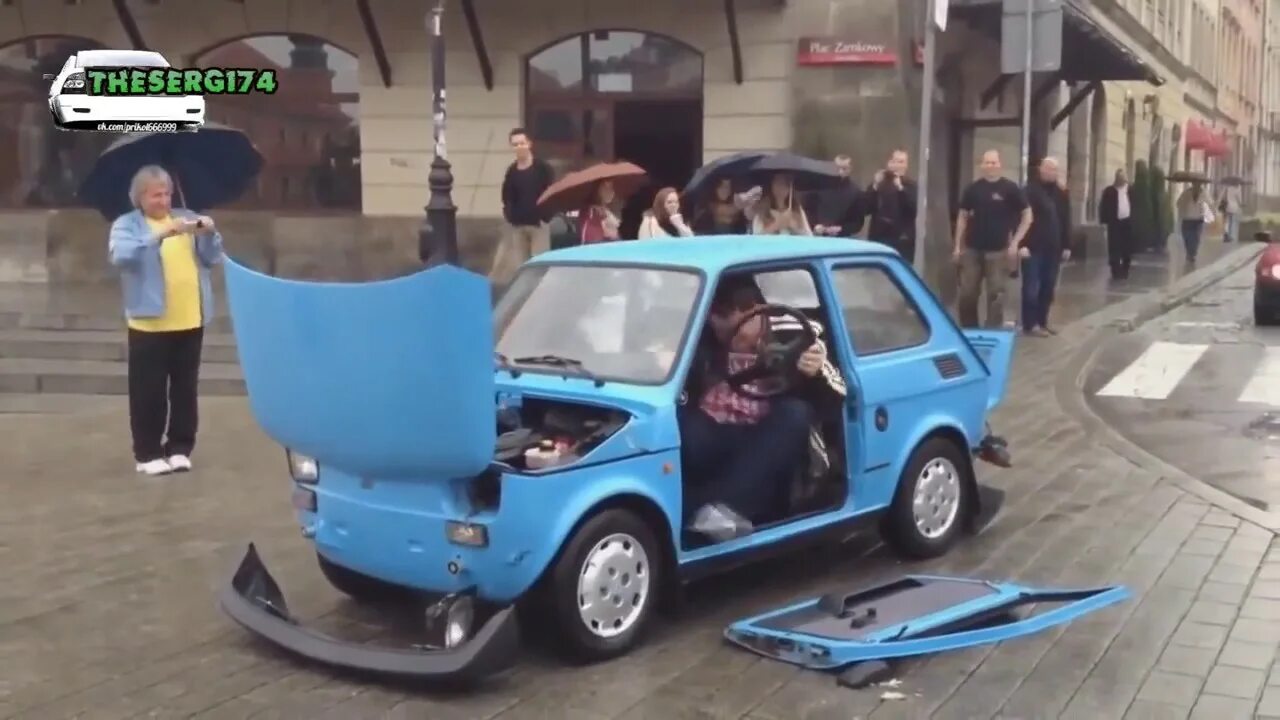 Машина дебила. Два придурка на машине. Автотяга. Лучшие автоприколы. Мужик на запорожце.