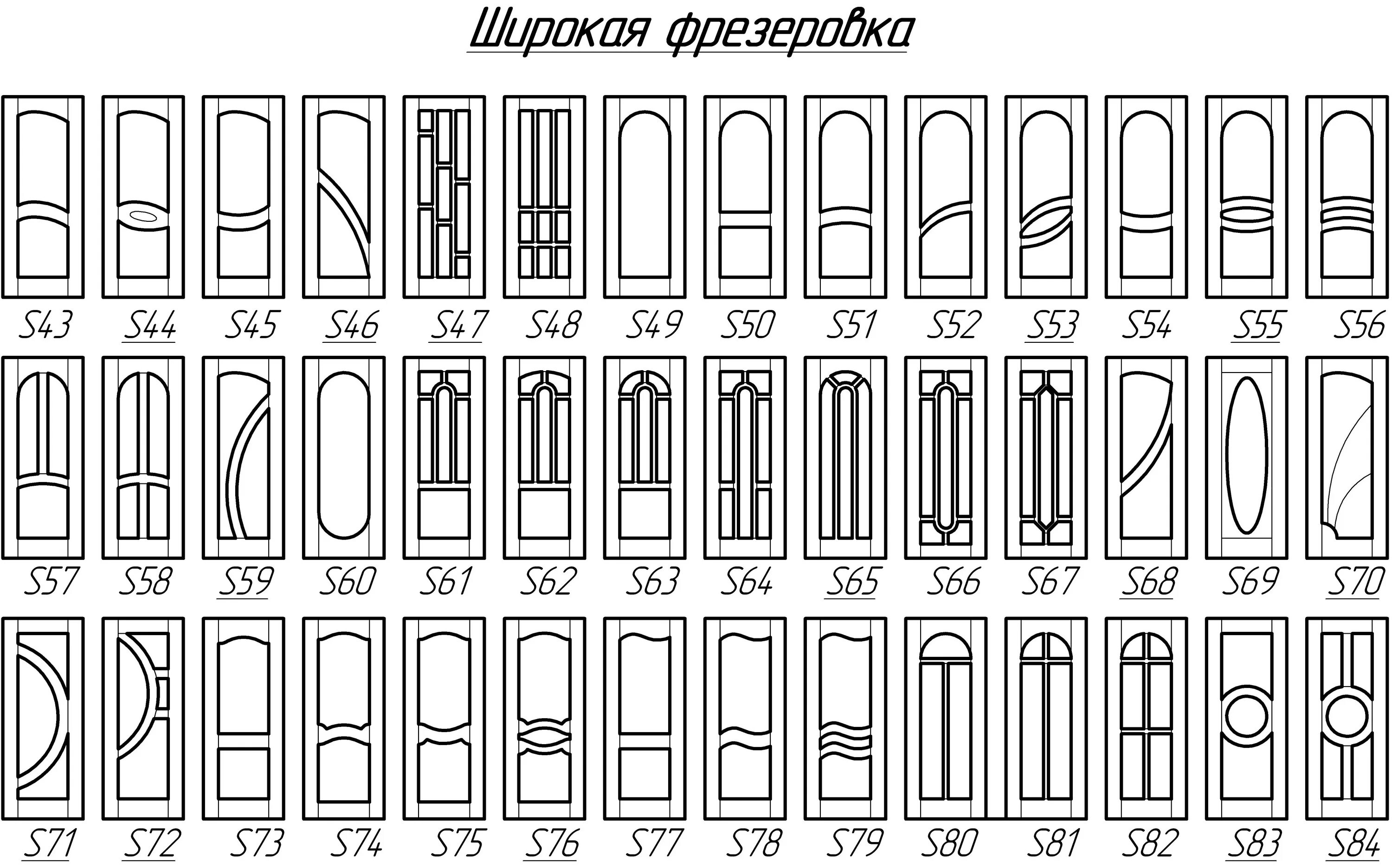 фрезеровки дверей мдф