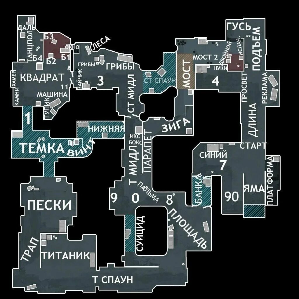 Как называется 1 карта. Карта dust2 с названиями. карта dust 2 cs go обозначения. dust2 карта с обозначениями. даст 2 обозначения.