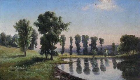 История создания пейзаж с рекой