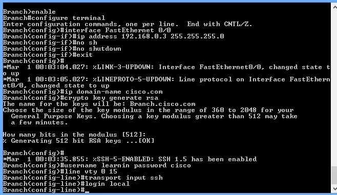 Настройка SSH на Cisco LEARN IN