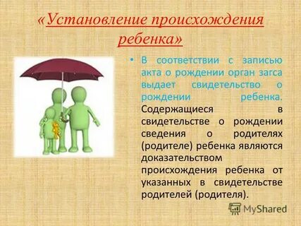 Установление происхождения детей