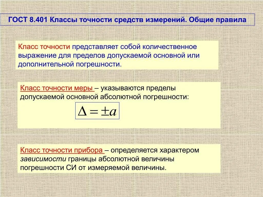 Точность в метрологии. Средства измерений. Классы точности средств измерений.. 2. Класс точности средств измерений. Класс точности средств измерений и пределы допускаемой погрешности. Класс точности прибора амперметра.