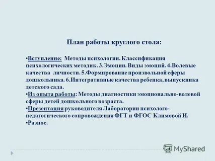 Методики исследования волевой сферы
