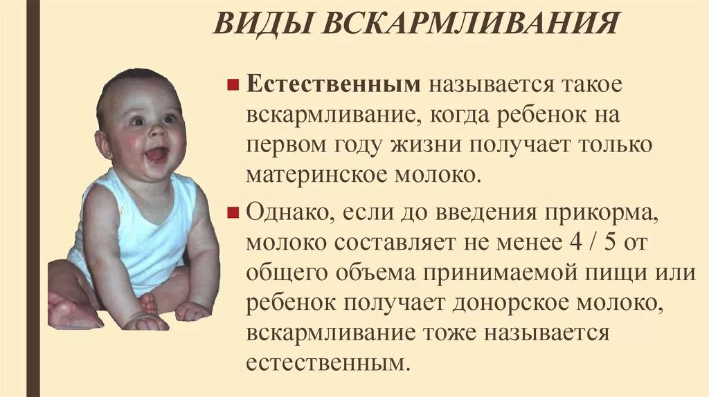 Вскармливание детей грудного возраста. Естественное и смешанное вскармливание детей первого года жизни. Виды вскармливания детей 1 года жизни.