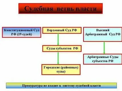 Ветвь власти представленная судами