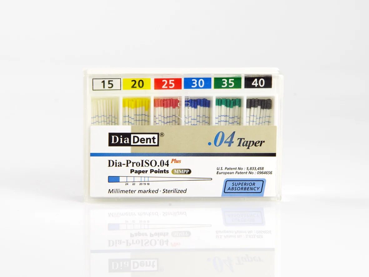 Paper point. Бумажные штифты 04 №15-40 (100шт.), petropoint. штифты diadent. штифты бумажные реципрок №40 (144 шт), 0216029040, vdw. штифты абсорбирующие бумажные diadent.