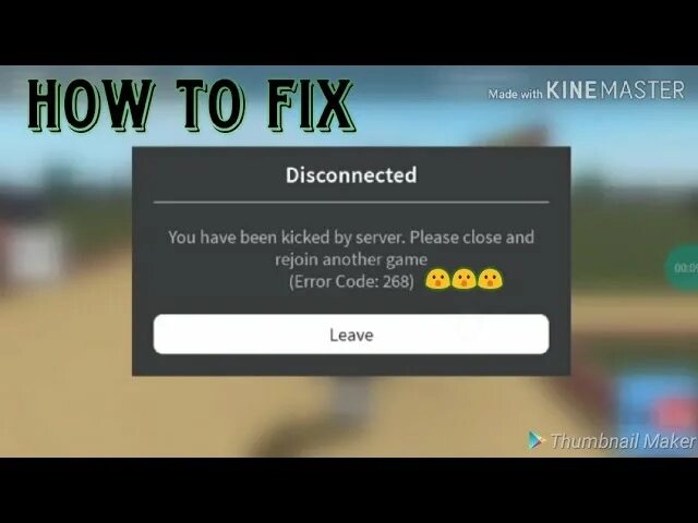 You have been kicked from server