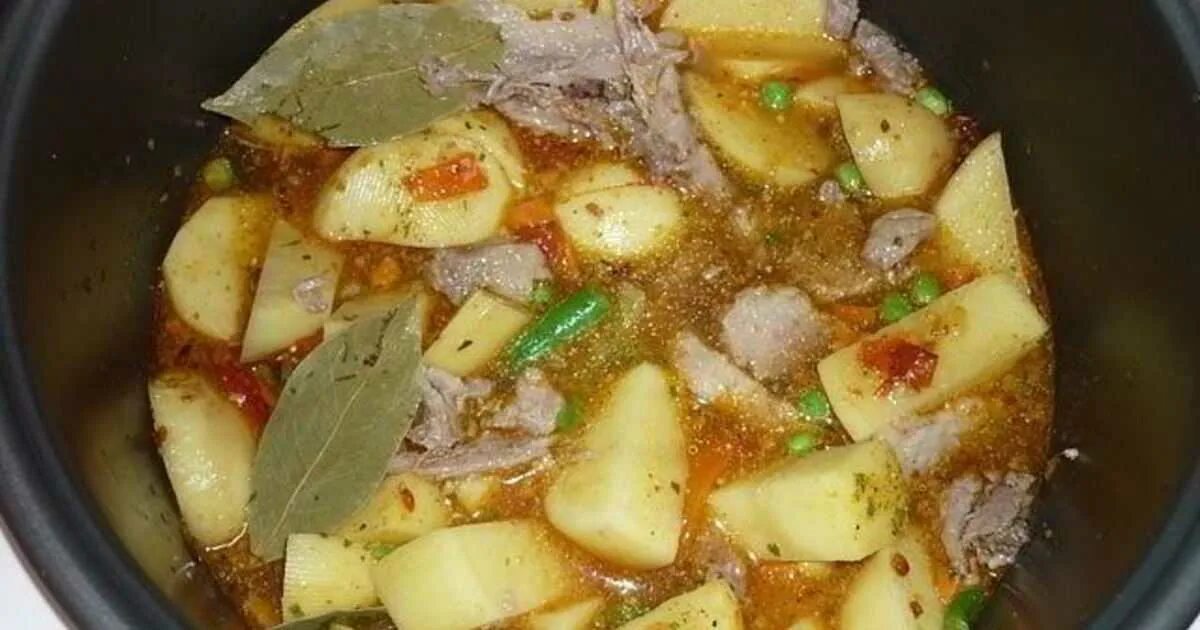 Картошка с мясом в чугунке в духовке - пошаговый рецепт с фото на Повар.ру