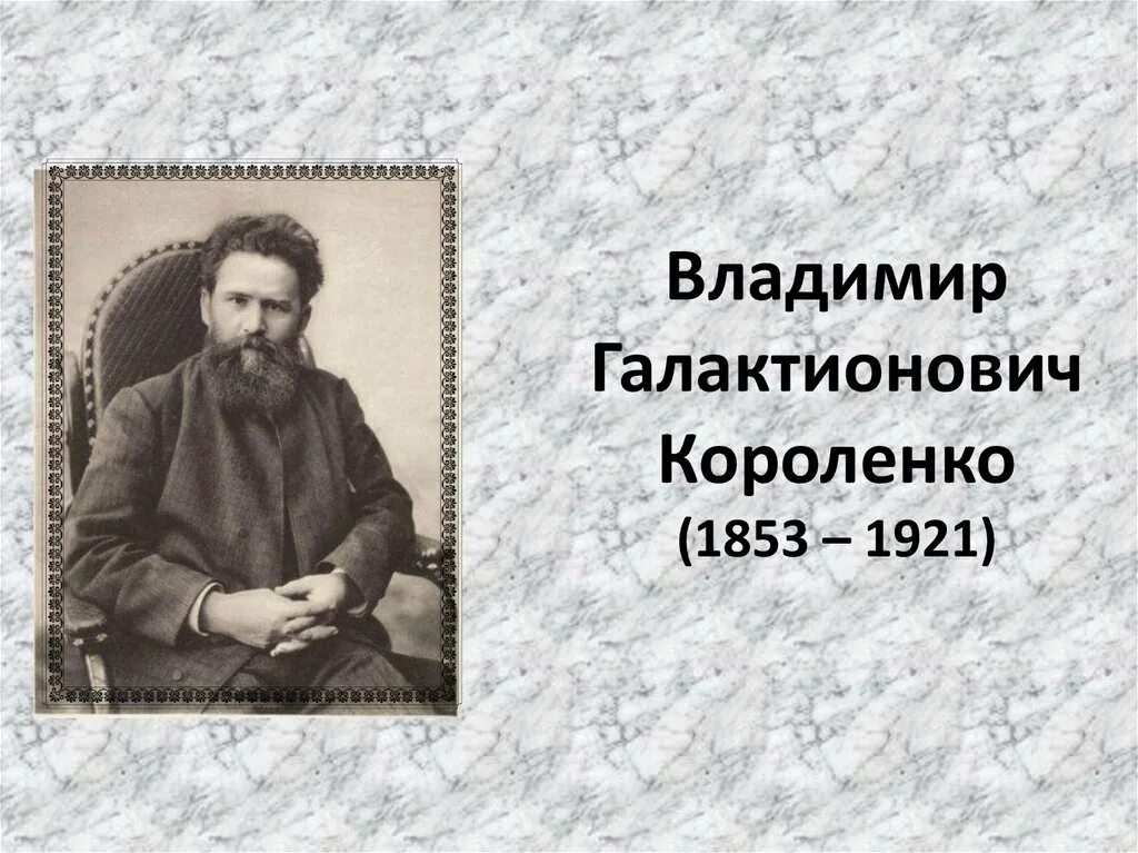 170 Лет со дня рождения Владимира Галактионовича Короленко (1853-1921). Короленко портрет.