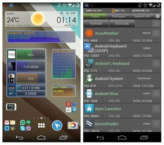 Запускаем программы для android. Cpu виджет на андроид. android виджеты системный. приложение для виджетов на андроид. система андроид на мониторе.