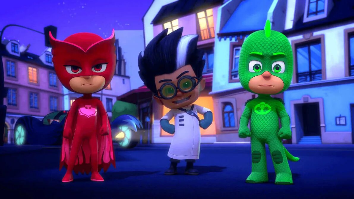 Герои в масках Амайя и Ромео. PJ Masks герои. Включи гекко