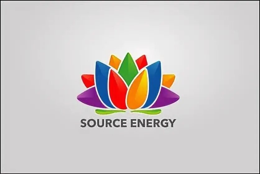 Цветок лотоса символ цвета радуги. Пик логотип. Chakra logo. Source company