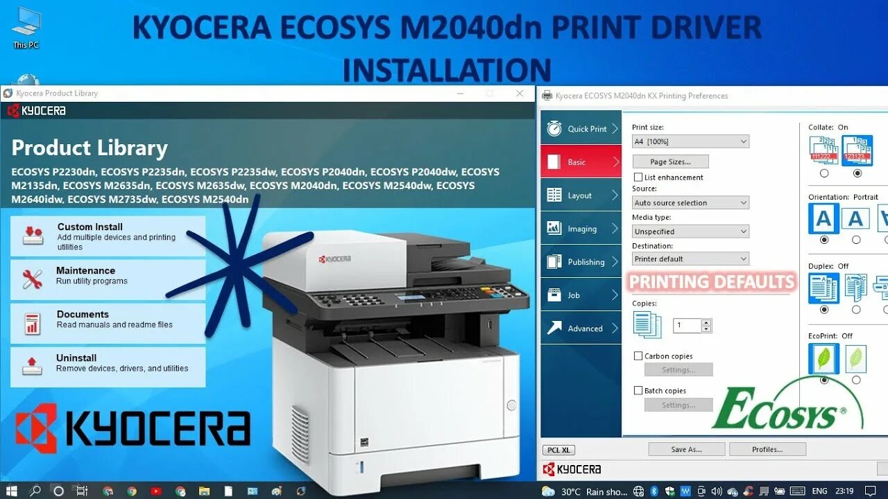 Ecosys m2040dn driver. Kyocera 2040dn. Kyocera ECOSYS m2040dn Driver. Kyocera Print Center. Сканер для Kyocera Print.