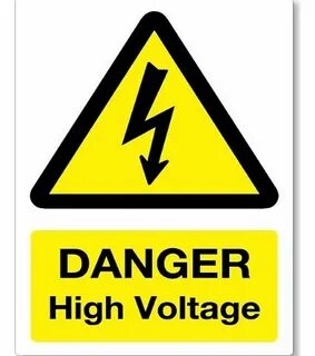 Danger high voltage six