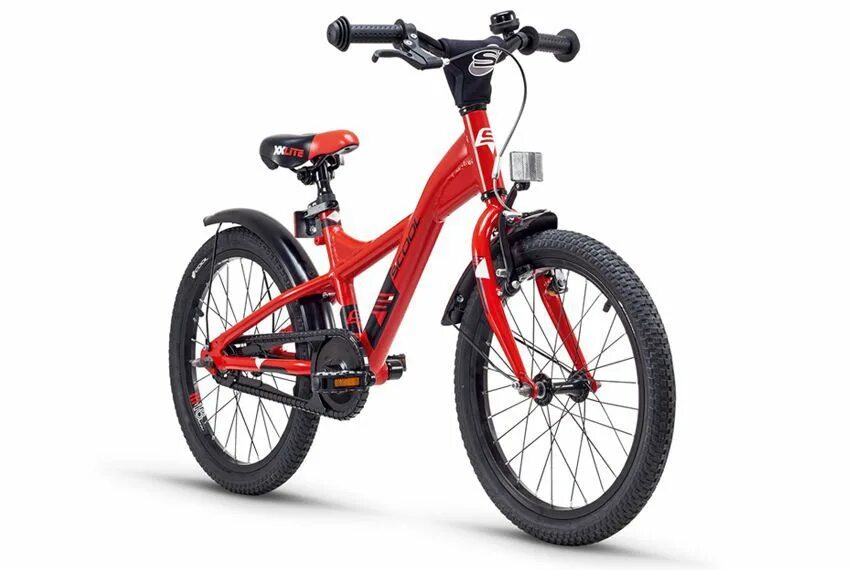 Красный велик маленький. Велосипед Scool XLITE детский 18. Детский велосипед XLITE 20. Тормоз велосипед XLITE Scool. Мальчик на велосипеде.