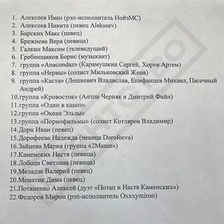 Исполнители запрещенных песен