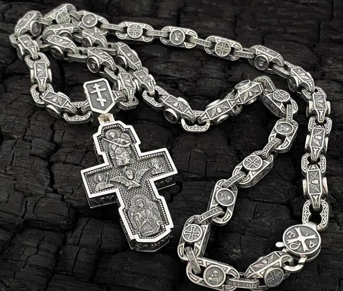 комплект крест и цепочка серебро. цепочка серебряная спаси и сохрани. цепочка серебряная спаси и сохрани. крест на цепочке. крест христианский на цепочке.