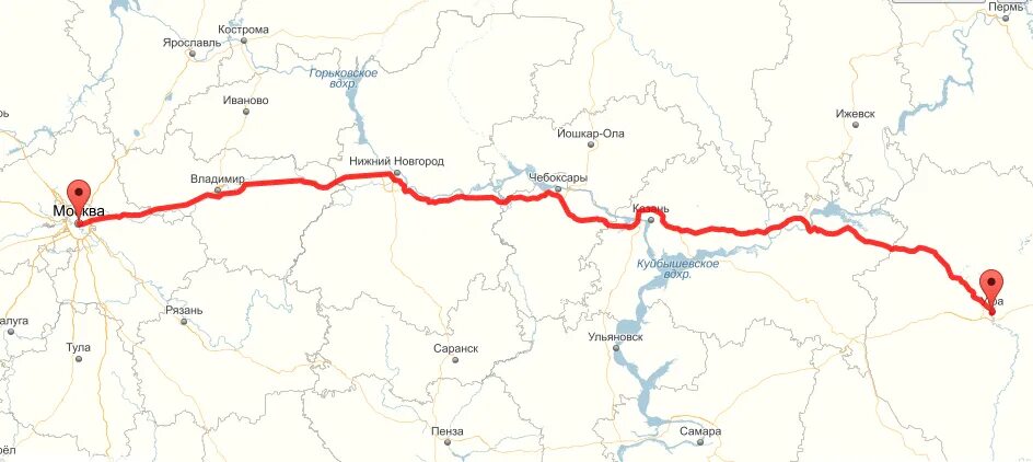 Направление уфы от москвы. Москва Уфа маршрут. Трасса Москва Уфа карта. Путь от Уфы до Москвы. Карта Уфа Ижевск трасса.