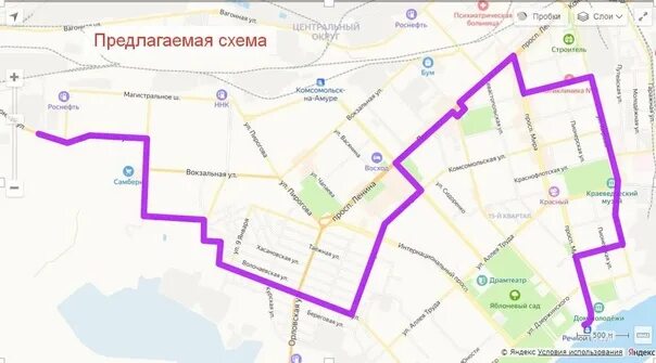 Карта автобусов комсомольск на амуре