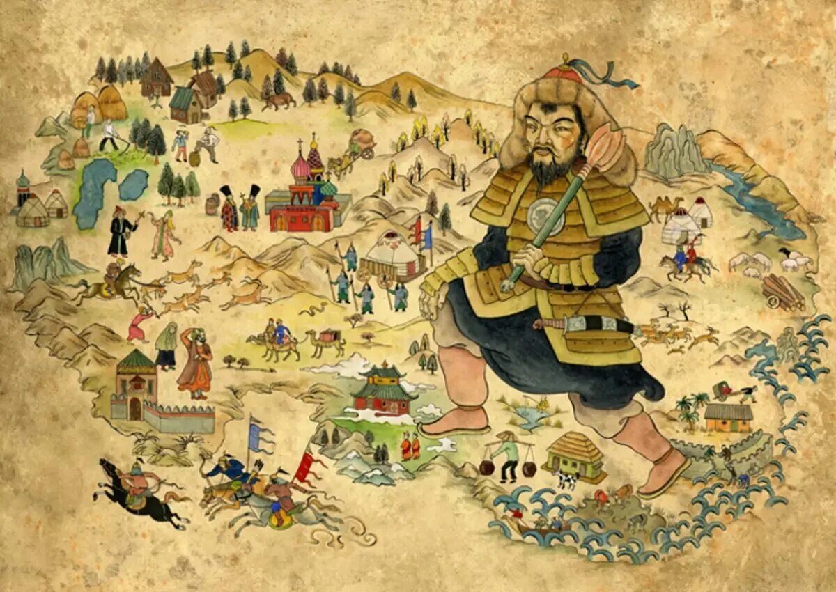 Нижний мир братец хану. Чингис Хан Золотая Орда. Монголо татары Золотая Орда. Хан Батый монгольская Империя. Хан Батый китайская гравюра.
