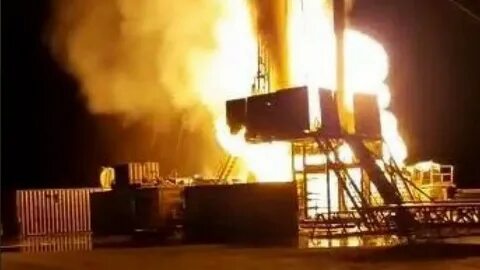 Пожар газовое месторождение
