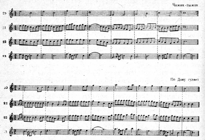 чижик пыжик ноты для фортепиано