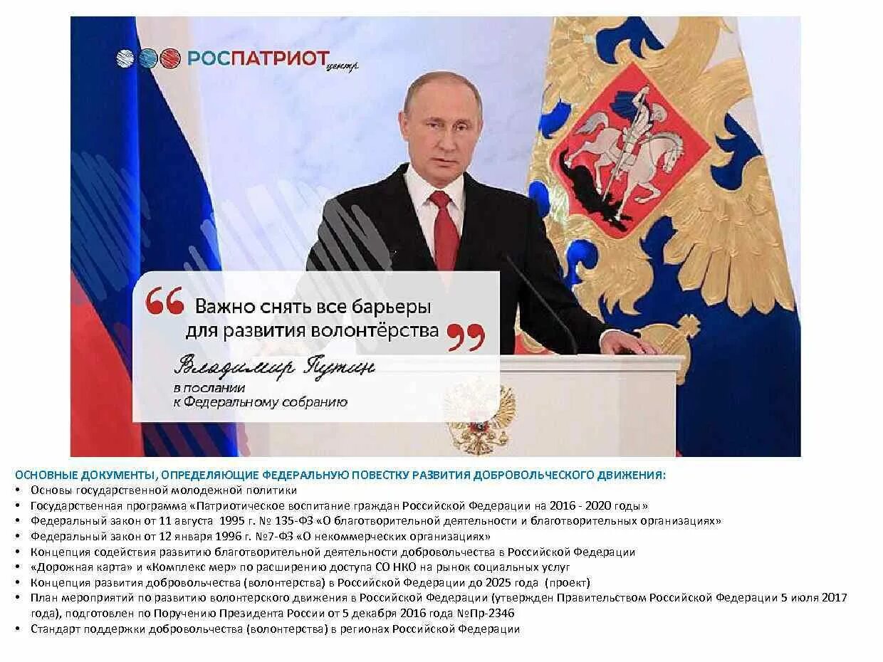 Я хочу граждане россии. Цитаты Путина про волонтерство.