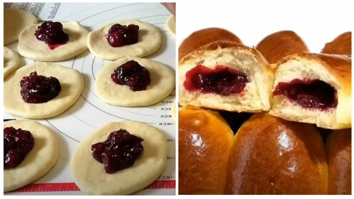 Караимские пирожки с вишней. Пирожок с повидлой. Пирожки с джемом. Пирожки с начинкой вишни рецепт. Пирожки печеные с вишней.