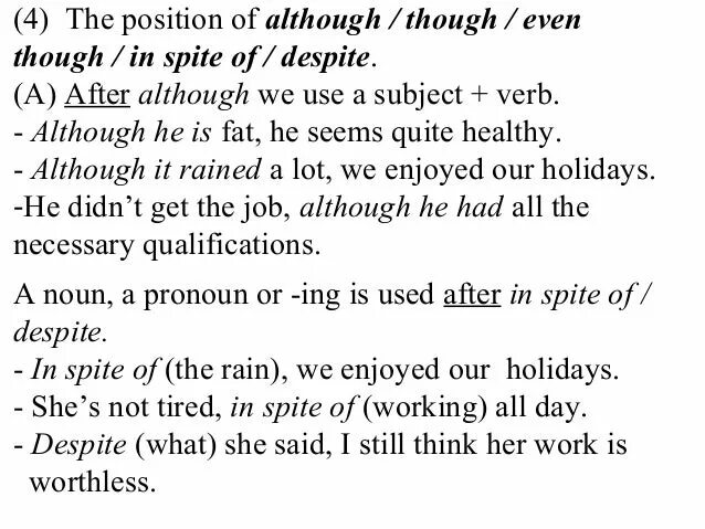 Предложения с in spite of. Предложения с although. Although though even though разница. Although even though despite in spite of. Although though разница