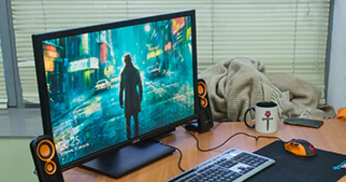 ASUS pb287q Gaming Monitor. Как выбрать монитор. Монитор вместо человека на конференции. Работа за 28 дюймовым экраном.