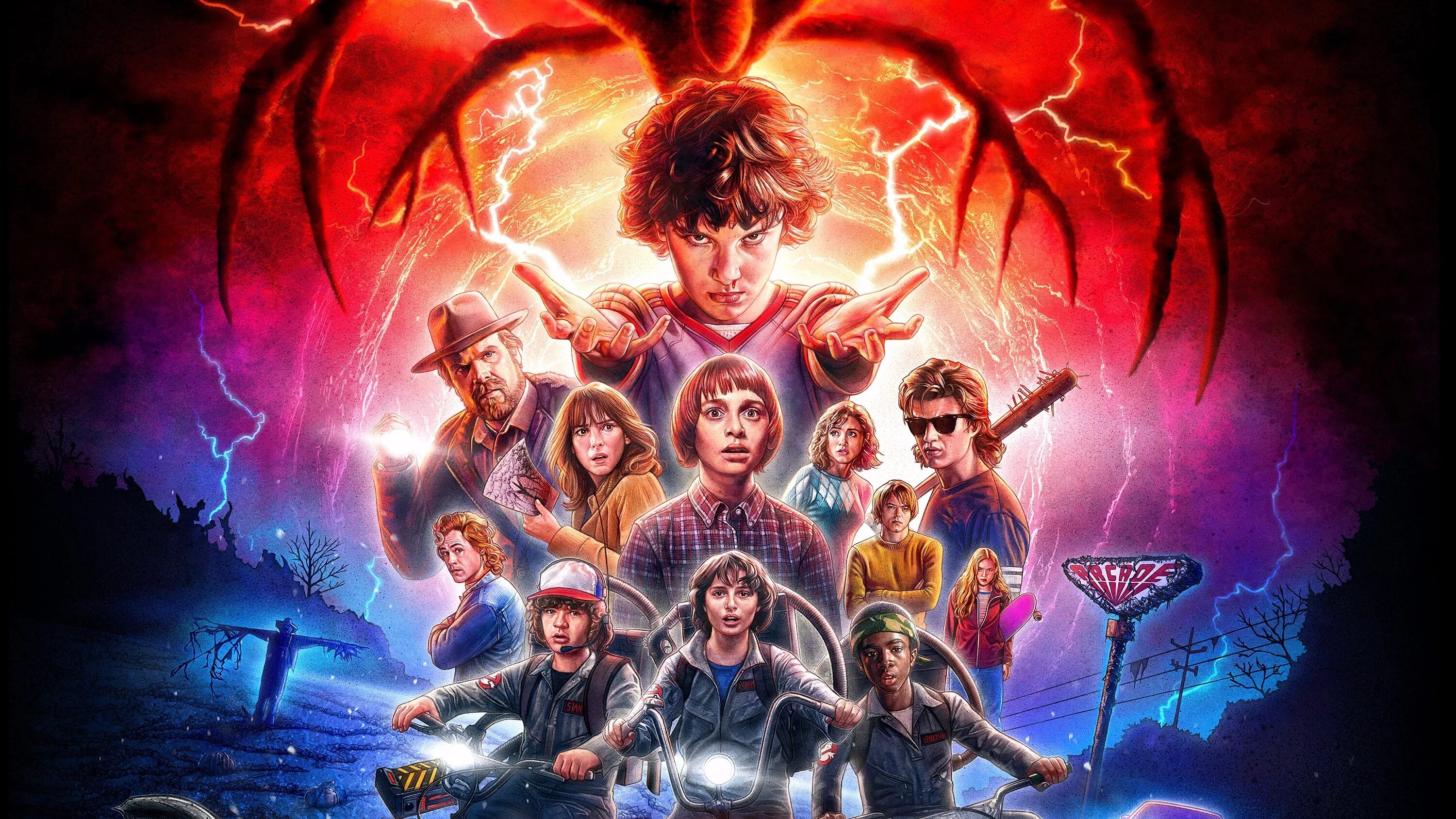 Осд на английском с субтитрами. Стренджер Сингс. Stranger things Постер.